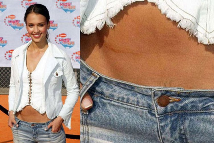 Jessica Alba Piercing Pupka