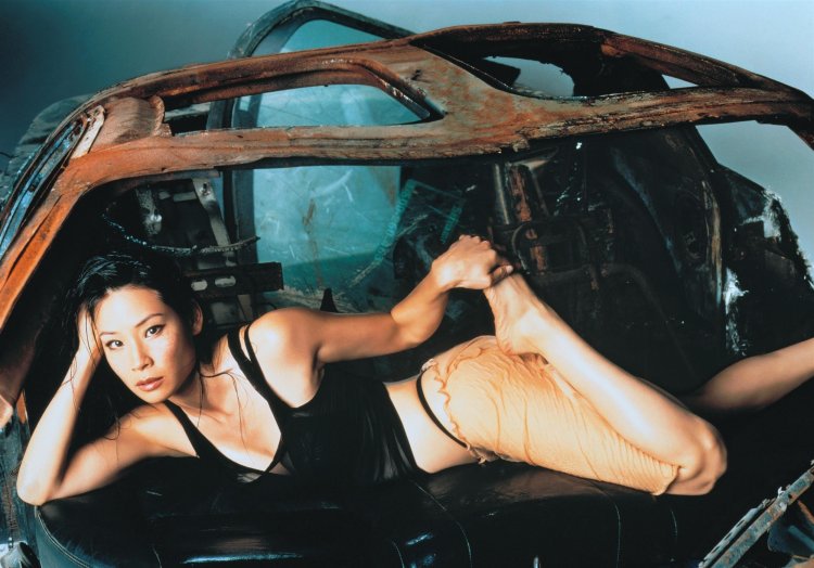 Lucy Liu in underwear