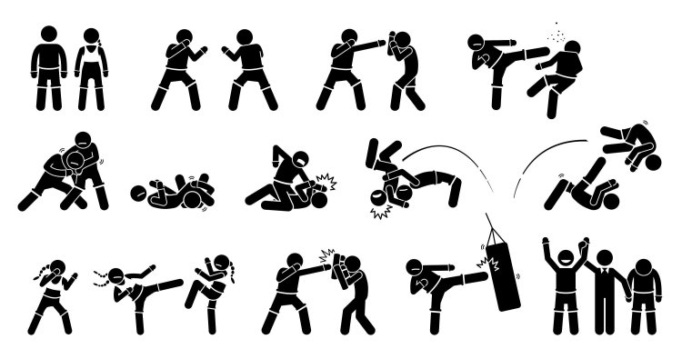 Pictograms fighting
