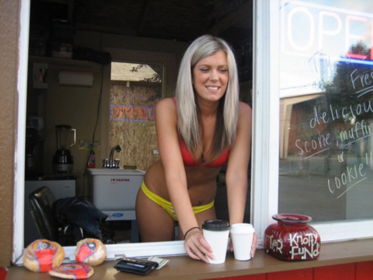 Naked barista