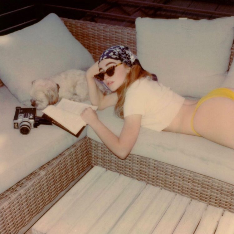 Sabrina Carpenter in a swimsuit