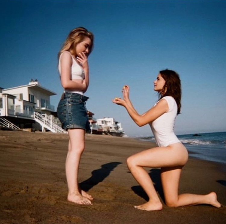 Sabrina Carpenter in a swimsuit