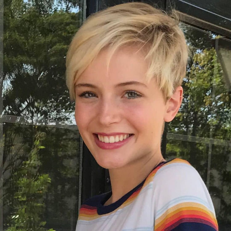 Finnish girl with short hair