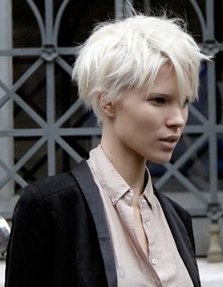 Pixie white hair