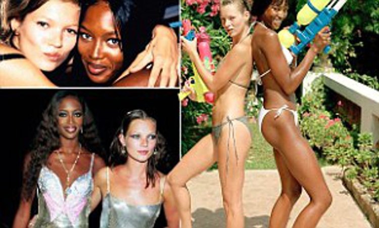Kate Moss and Naomi Campbell in his youth