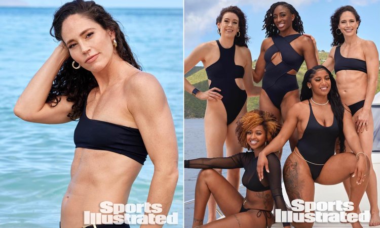 Wnba Stars in Black Swimsuits Photo