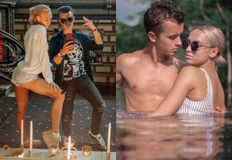 Diana Shurygina and her boyfriend