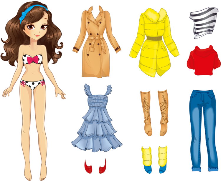 Clothing paper dolls