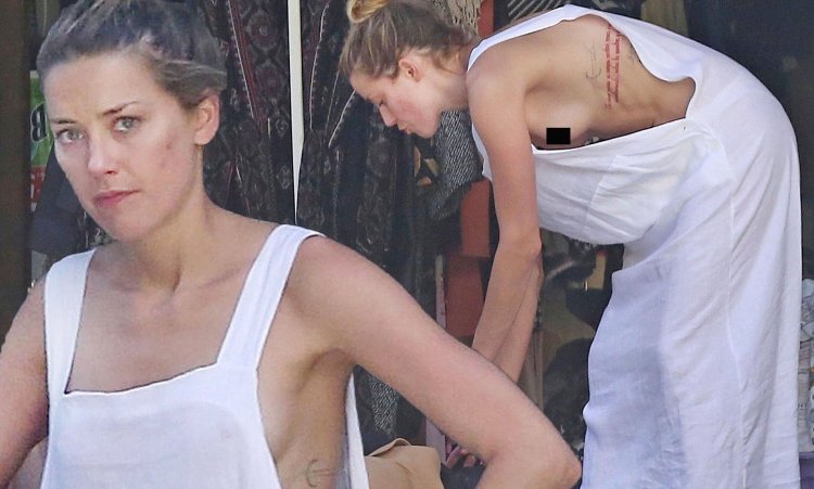 Amber Heard No Bra
