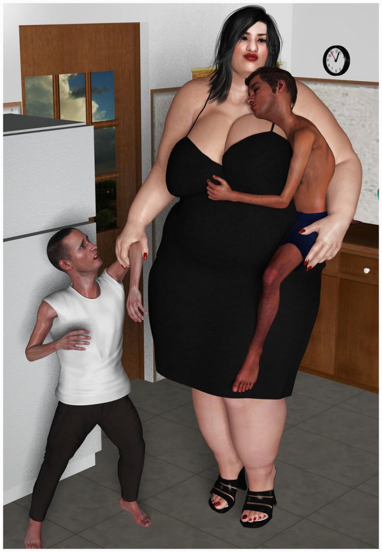 Fat woman and thin guy