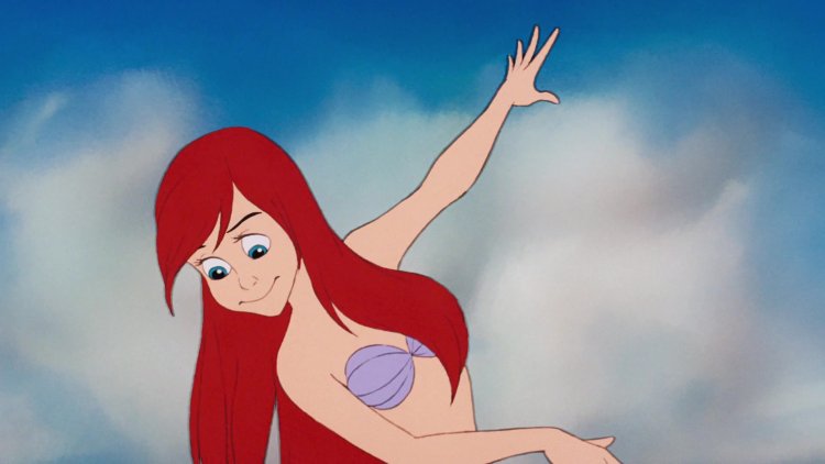 The mermaid Ariel is sad