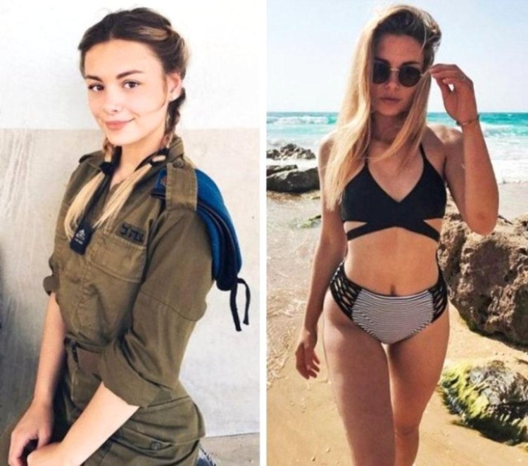 Israeli soldiers in swimsuits