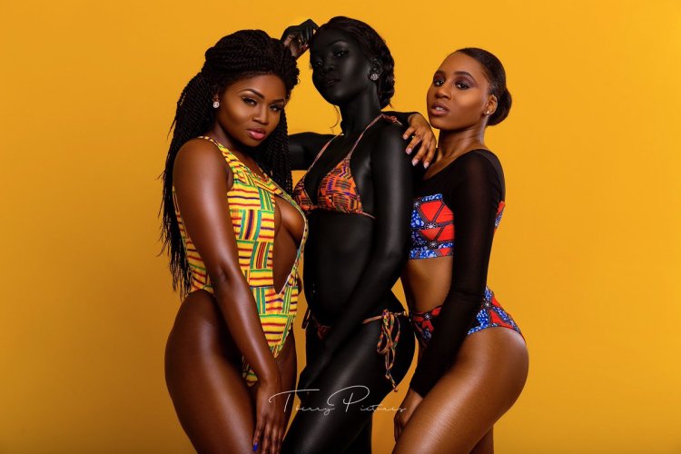 Beautiful African girls swimsuit