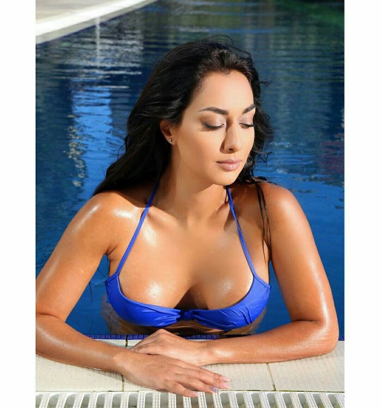 Pakistani in a swimsuit