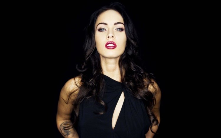 Megan Fox with black hair