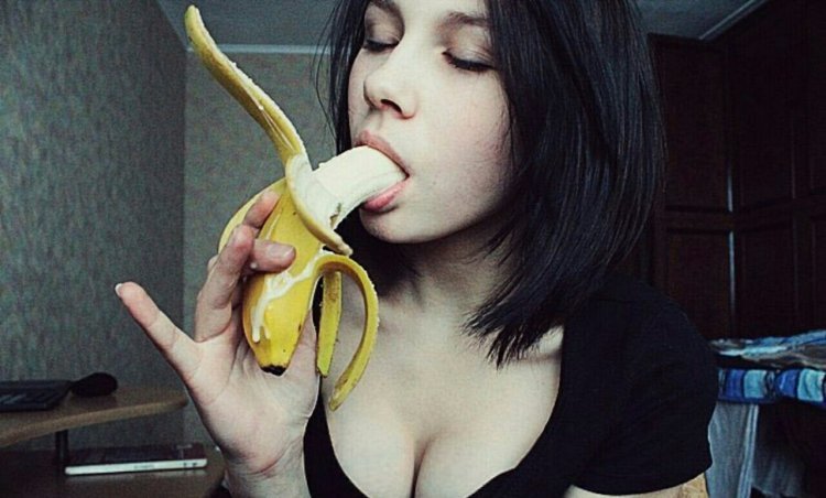 Girl with a banana