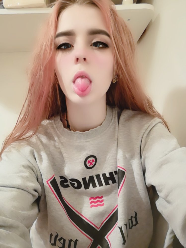 Cute girls stick out their tongue