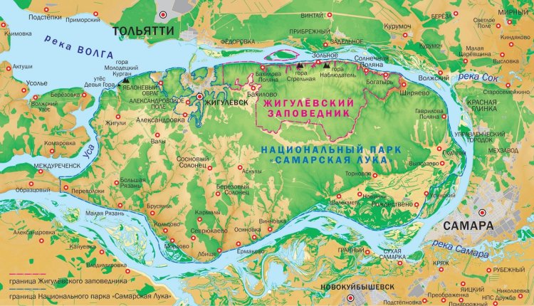 Map of the National Park of Samara Luke