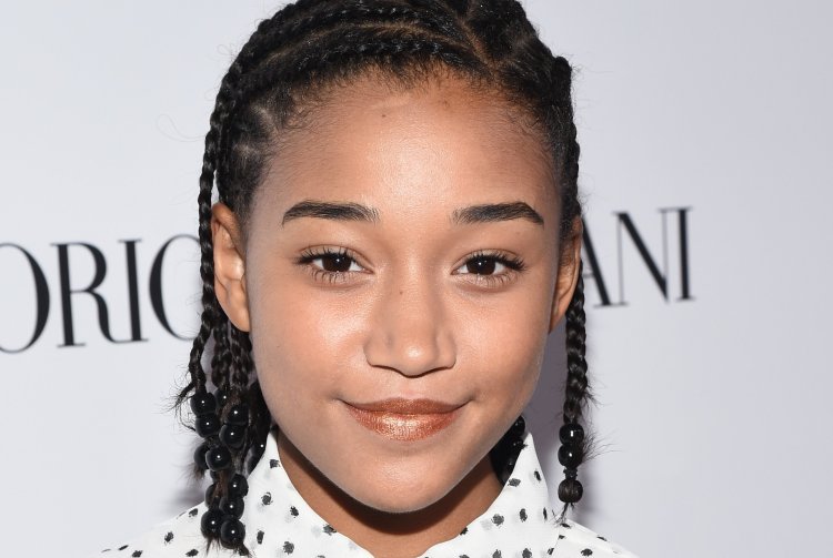 Amandla Stanberg with parents