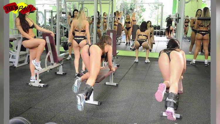 Many girls in the gym