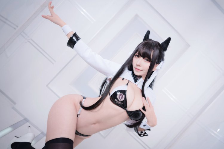 Japanese in an erotic cosplay
