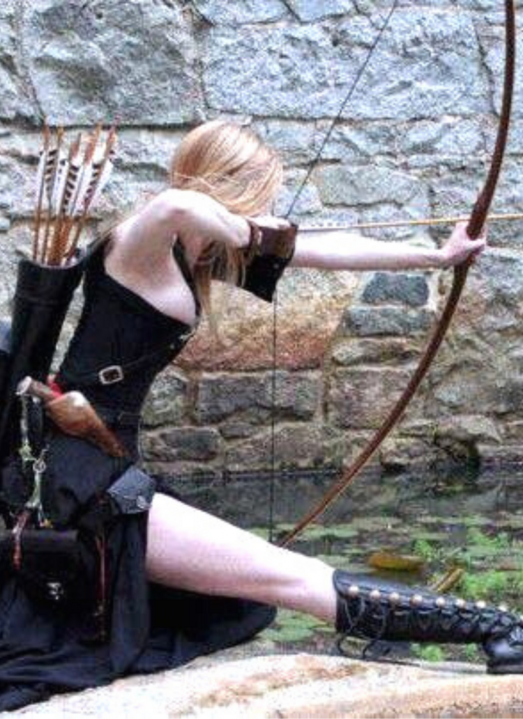 Girl with Kolchans and arrows