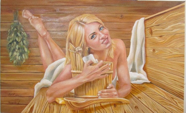 Slavic girls in the bath