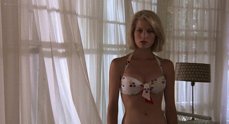 Bridget Fund in a swimsuit