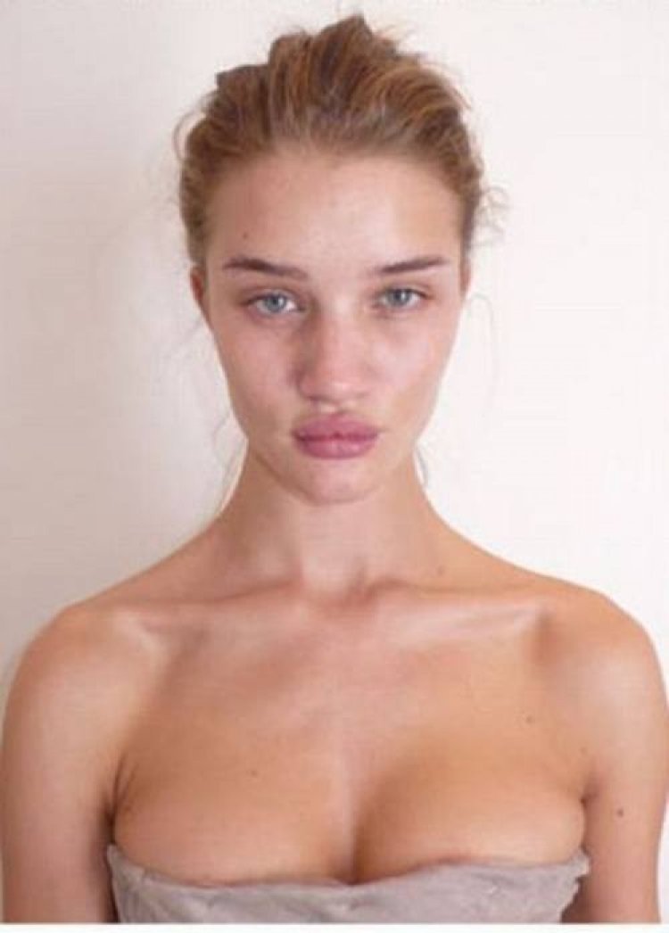 Rosie Huntington-Whiteley without makeup