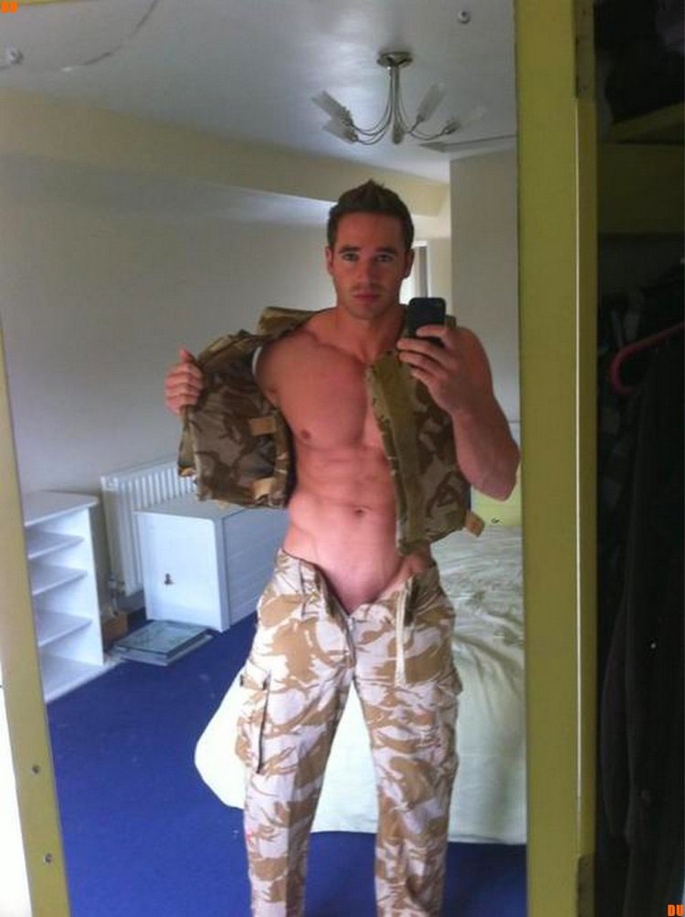 Naked American military guys