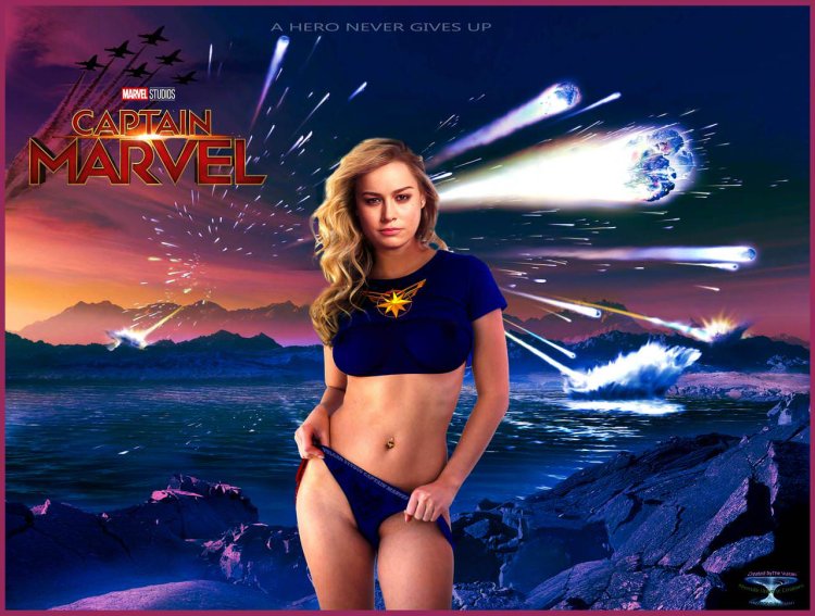 Captain Marvel actress Brig Larson in underwear
