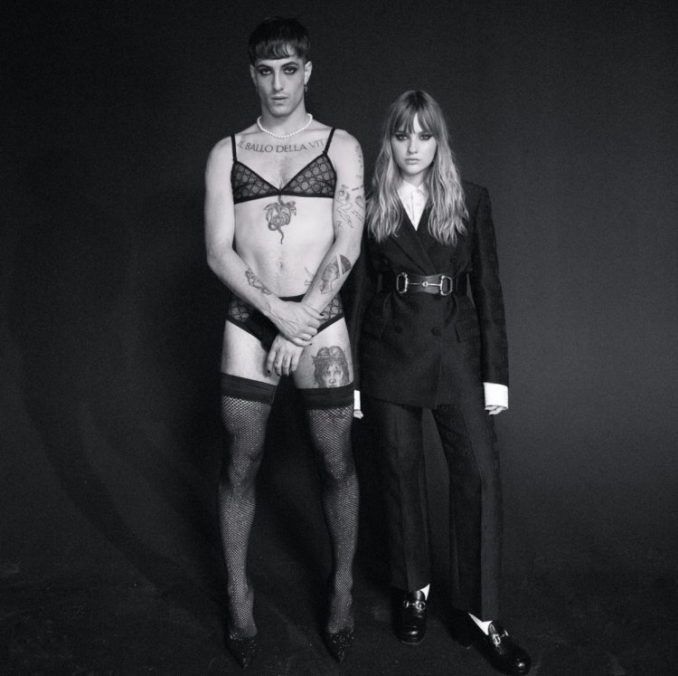 Måneskin Damiano David and Victoria