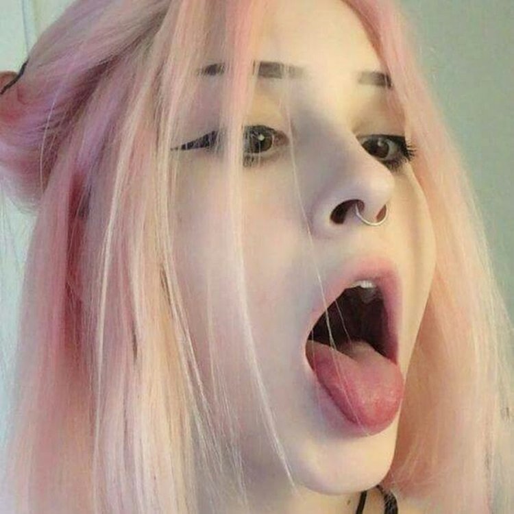 She stuck out her tongue and rolled her eyes