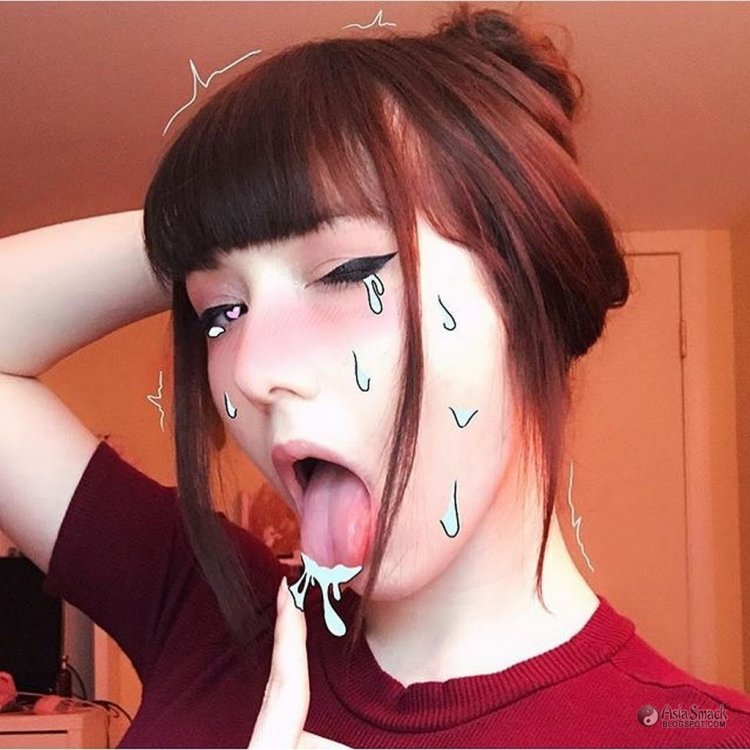 Ahegao face in real life