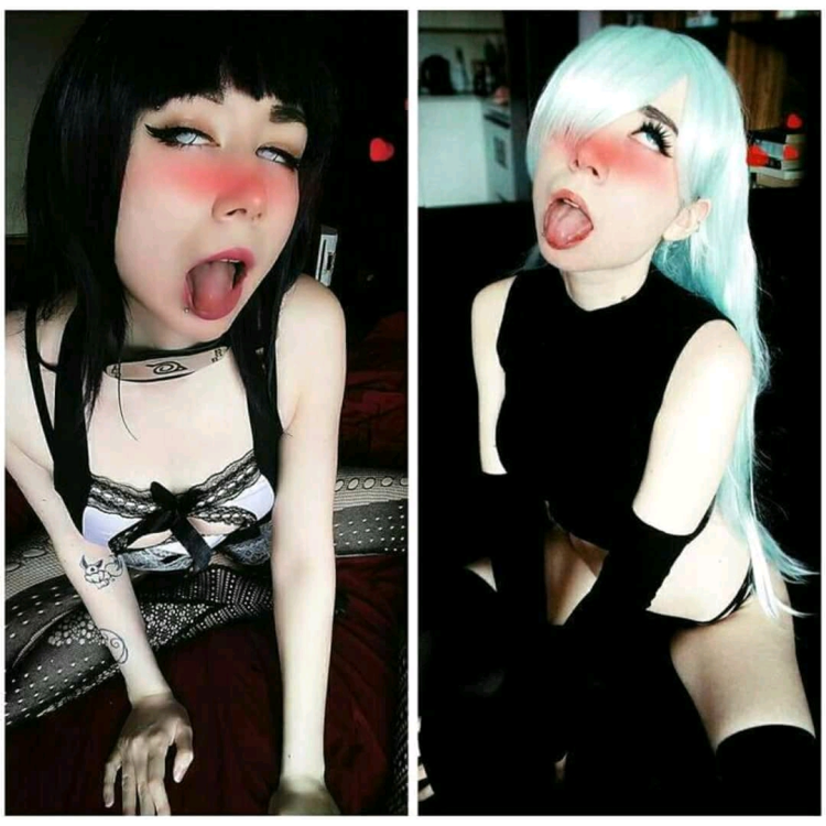 Ahegao in real life girl