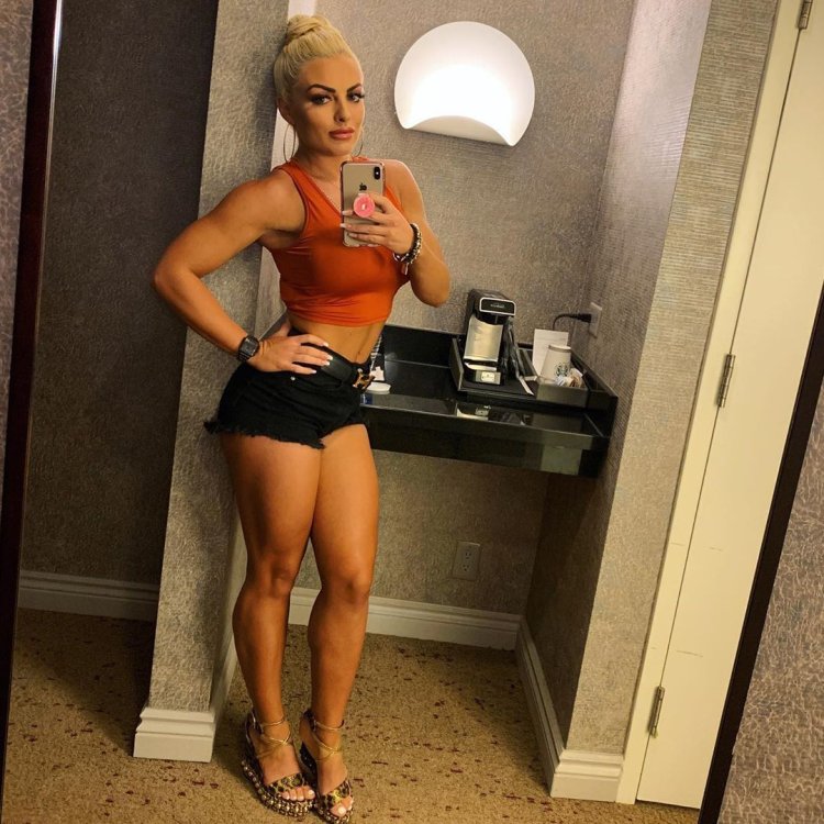 Mandy Rose in a dress