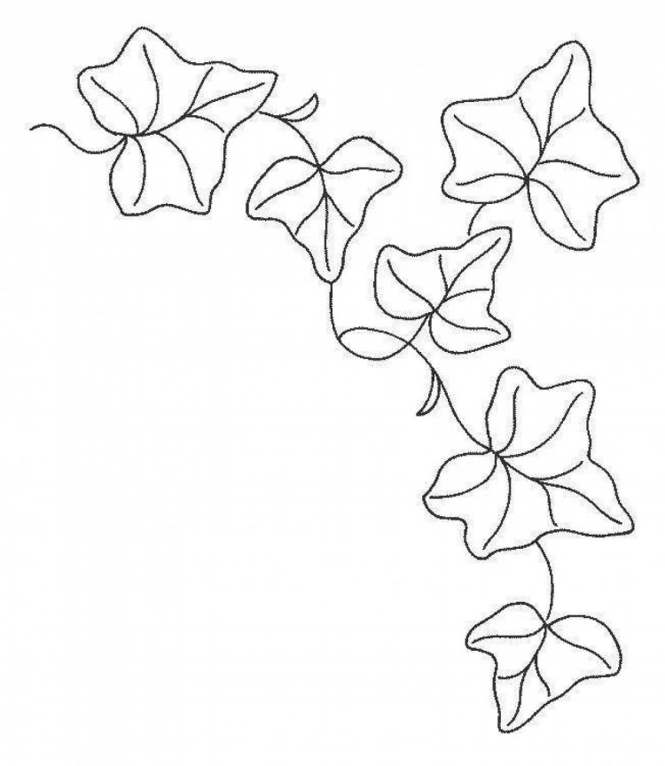 Climbing plants stencil