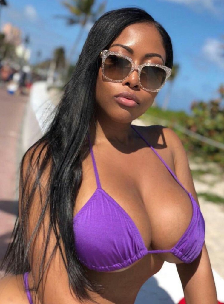 Beautiful Black girl bikini