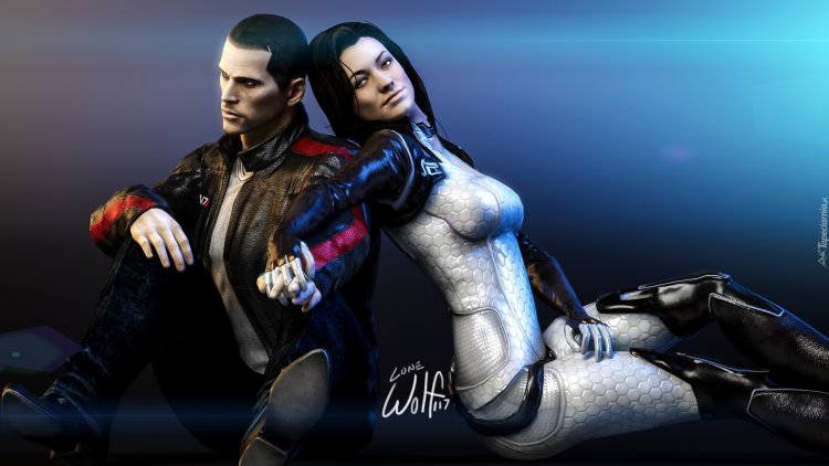Miranda Lawson art and Shepard