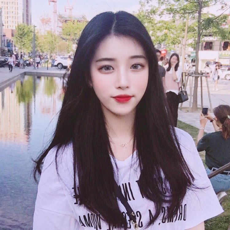 Korean ulzzang black hair