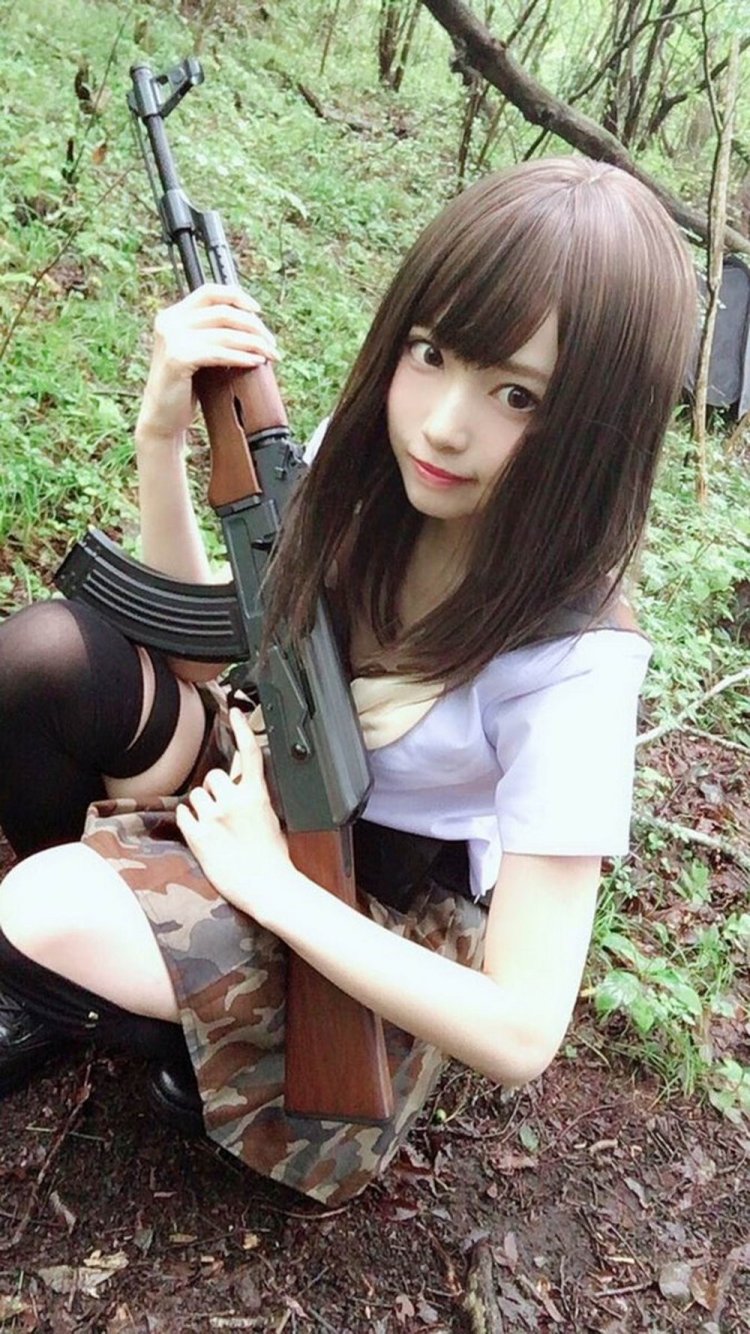 Asian girls with guns