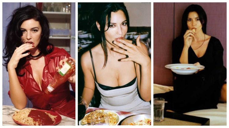 Monica Bellucci in life in her youth