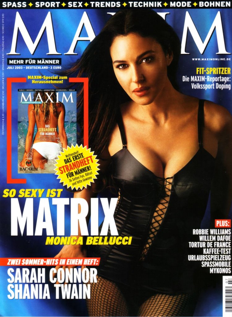 Monica Bellucci magazine Maxim