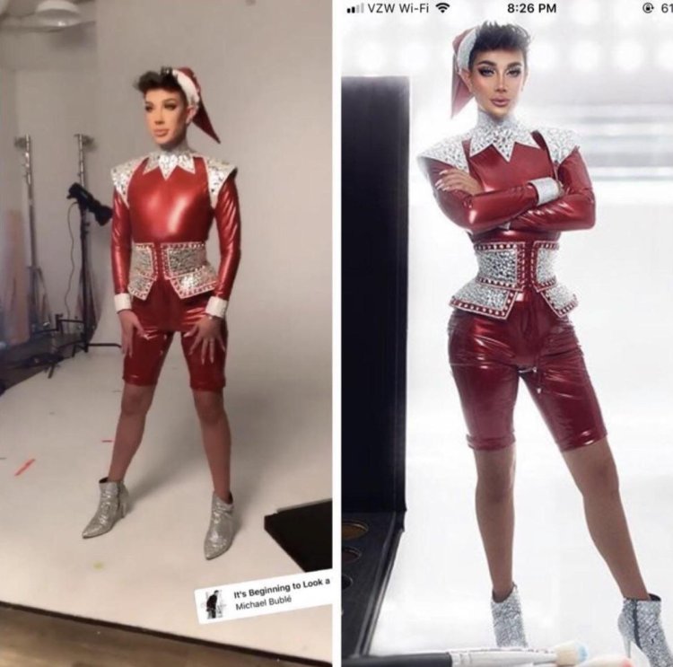 James Charles photo in swimsuit