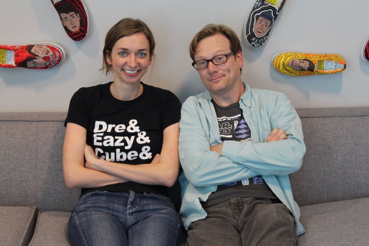 Lauren Lapkus with her brother