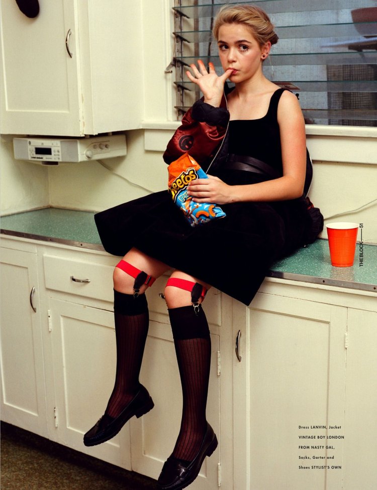 Kiernan Shipka in stockings