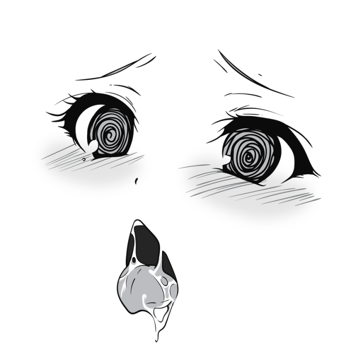 Anime eyes tattoo sketch