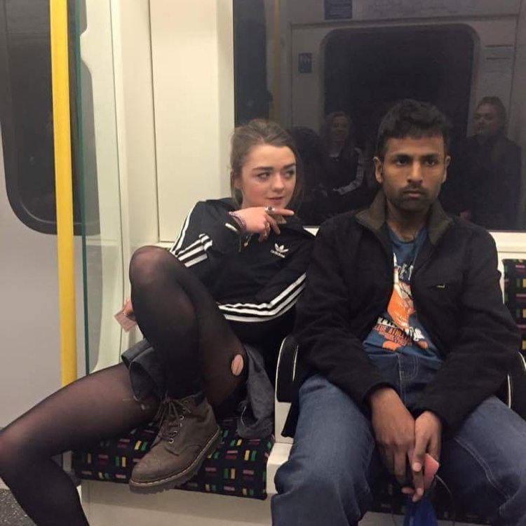Arya Stark on the subway