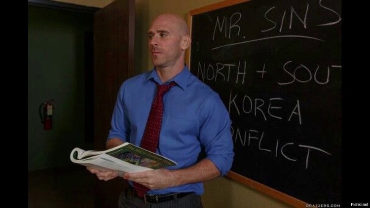 Johnny Sins as teacher