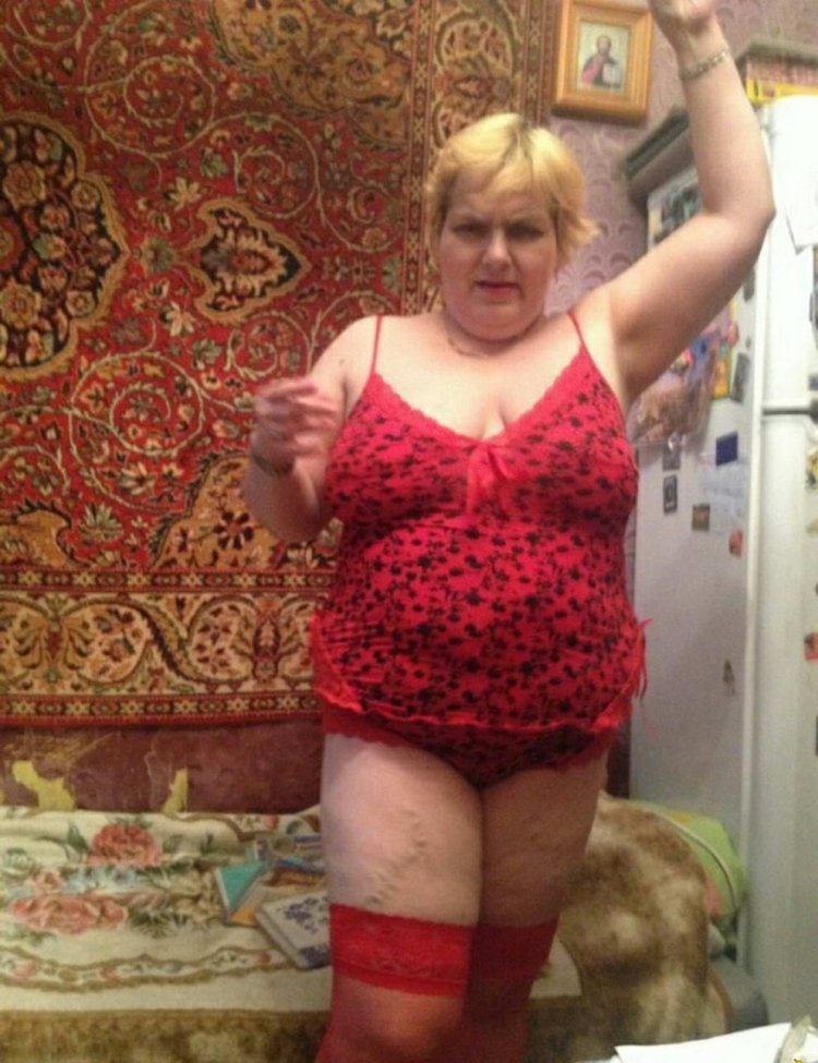 Elderly woman in a headscarf